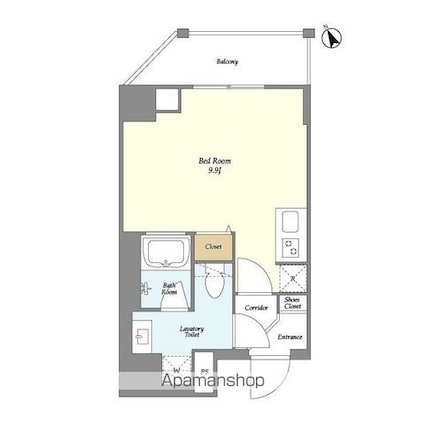 プレール・ドゥーク練馬北町[1R/27.3m2]の間取図