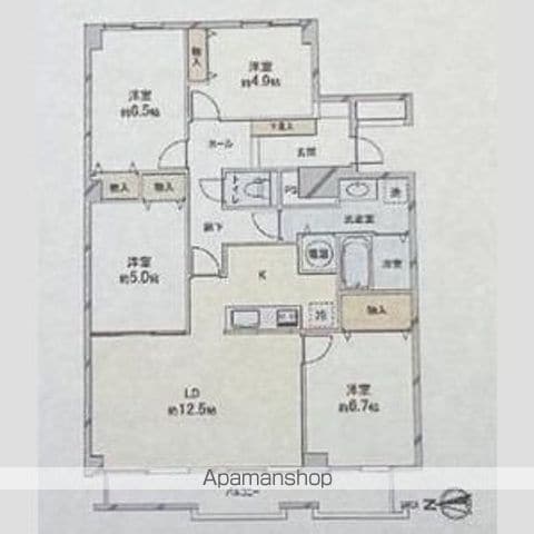シーアイマンション円山の間取り写真
