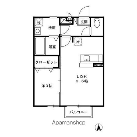 【立川市砂川町のアパートの間取り】