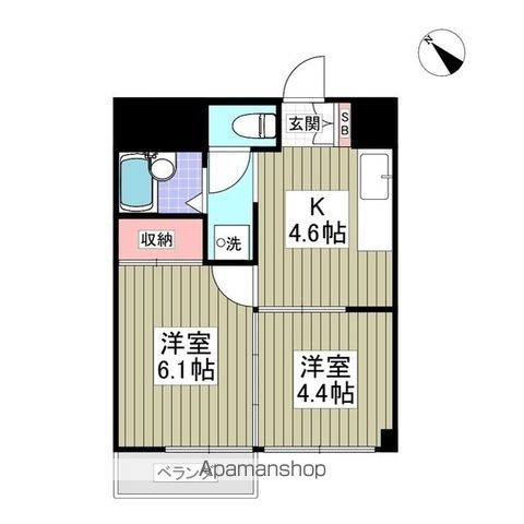 横浜市神奈川区広台太田町のマンションの間取り