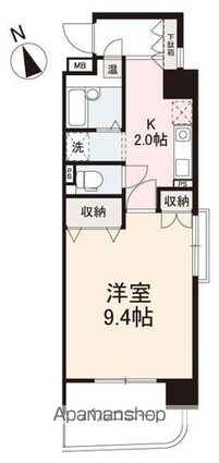 グラシエール木太町[1K/32.97m2]の間取図