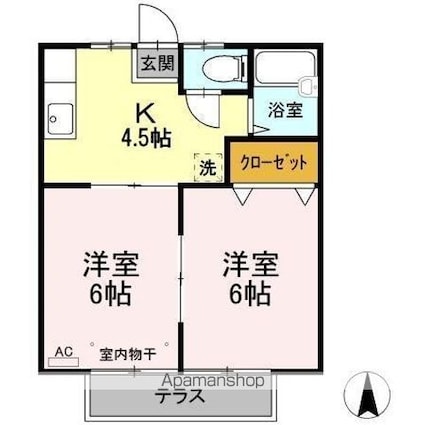 ＭｅｉｔｅｎＬｙｎｘ（ミーティヌリンクス）[2K/34.65m2]の間取図