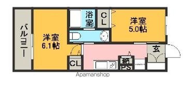 エステムプラザ福岡県庁前ネオシスの間取り