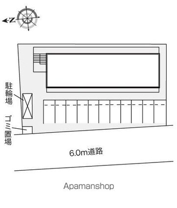 レオパレス東雲[1K/19.87m2]の配置図