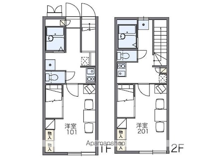 レオパレス泉２[1K/26.08m2]の間取図