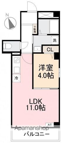 ＦＲＡＭＥ 401 ｜ 香川県高松市藤塚町２丁目1-14（賃貸マンション1LDK・4階・37.38㎡） その2