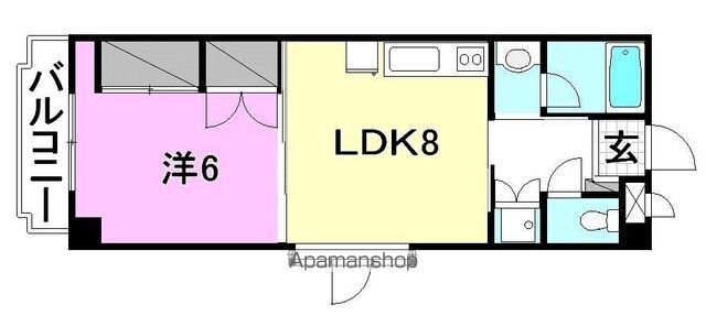 ツイン・ハーモニー[1LDK/35.64m2]の間取図