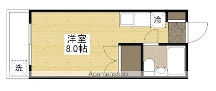 広島県広島市佐伯区五日市５丁目[1R/18.02m2]の間取図