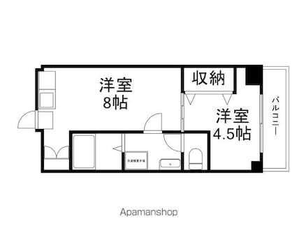 Ｐｒｅｃｉｏｕｓ　Ｏｎｅ[1DK/32m2]の間取図