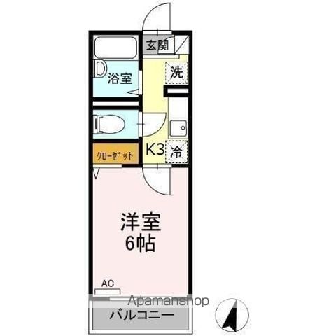 小田急電鉄江ノ島線 六会日大前駅 徒歩7分 2階建 築24年の間取り写真