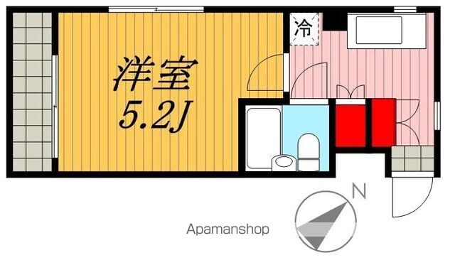鎌伊ハイツ[1K/17.5m2]の間取図