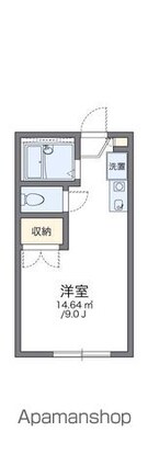 レオパレスシャルム[1K/19.96m2]の間取図
