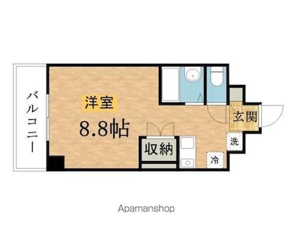 ピュアⅣ[1R/25.92m2]の間取図