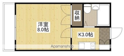 広島県広島市中区吉島西１丁目[1K/21.6m2]の間取図