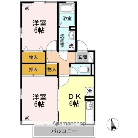 横浜市港北区日吉本町のアパートの間取り