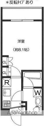 アジールコート東高円寺[1K/25.41m2]の間取図