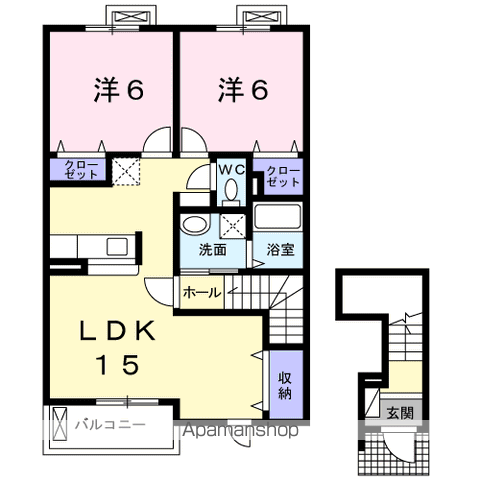 サンハイツ　フィオーレ　Ｂ棟の間取り