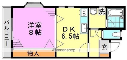 ベルハイツ[1DK/41m2]の間取図