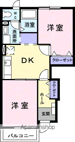 フラワ Iの間取り写真