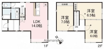 レアルタ楠上Ⅱ[3LDK/74.52m2]の間取図
