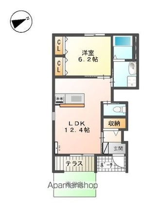 ロイヤル　ソフィア[1LDK/45.42m2]の間取図