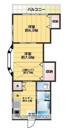 東京都杉並区和泉４丁目[2K/42.21m2]の間取図