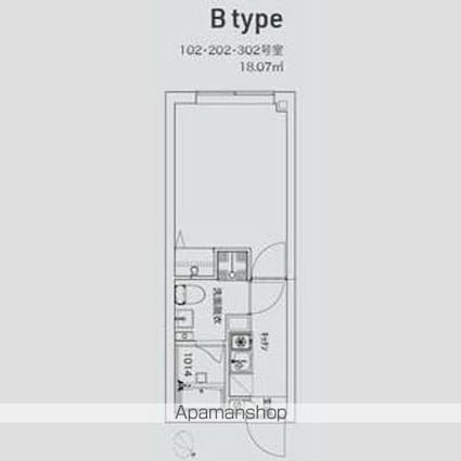 ＭＡＸＩＶ　ＣＩＴＹ新江古田[1K/18.07m2]の間取図