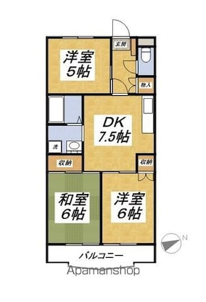 東京都練馬区桜台３丁目[3DK/55m2]の間取図