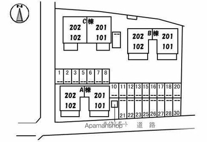Ｆｅ．モデナ[2LDK/58.1m2]の配置図