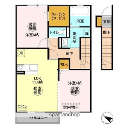 セレクト[2LDK/63.21m2]の間取図