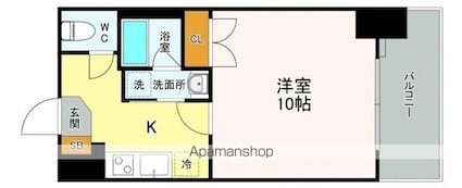 サムティレジデンス平和大通り[1K/29.92m2]の間取図