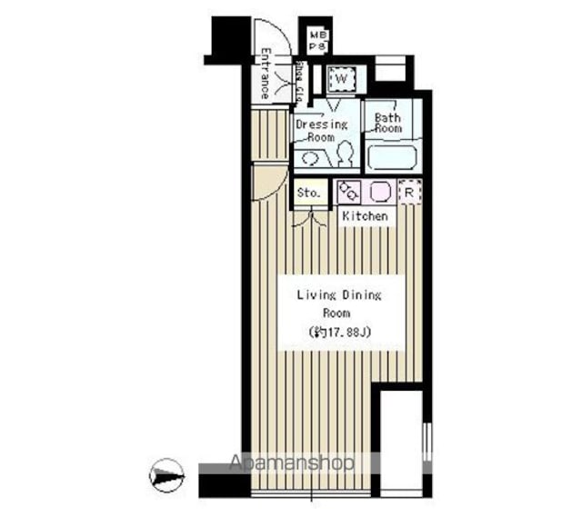 Ｃｒｅａｒｅ麹町[1R/40.04m2]の間取図