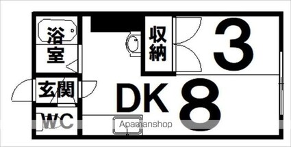 第二恒陽マンション[1DK/24.12m2]の間取図