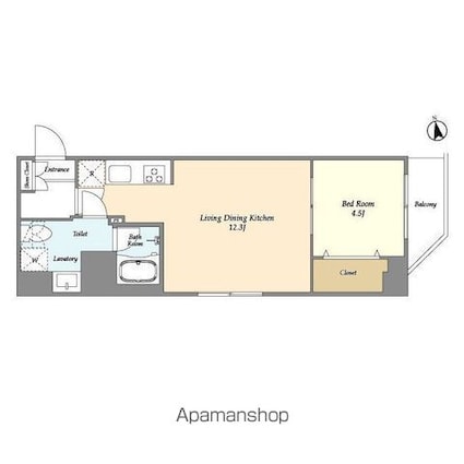 アルファコート東あずま[1LDK/41.31m2]の間取図