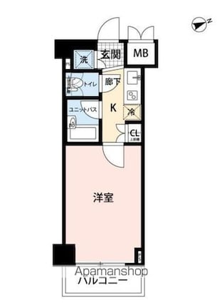 東京都中野区丸山２丁目[1K/20.52m2]の間取図