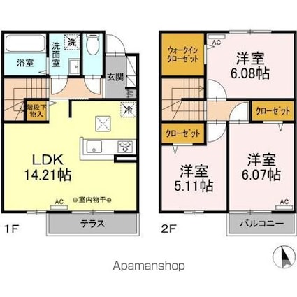 カルテットＩＩ[3LDK/80.58m2]の間取図