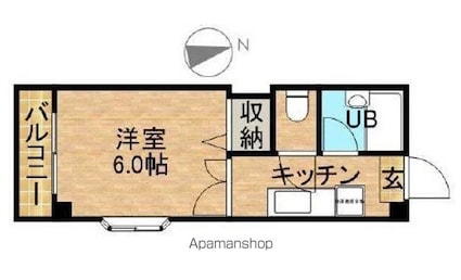 アーク目白[1K/19.38m2]の間取図