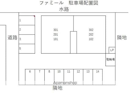 ファミール[2LDK/51.29m2]の配置図