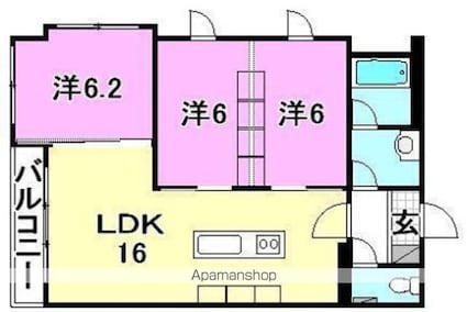 フォレスト・レジデンス[3LDK/74.2m2]の間取図