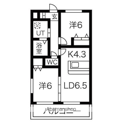 ジュエルＣ棟[2LDK/53.82m2]の間取図