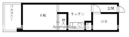 第三幸楽ビル[1K/26.4m2]の間取図