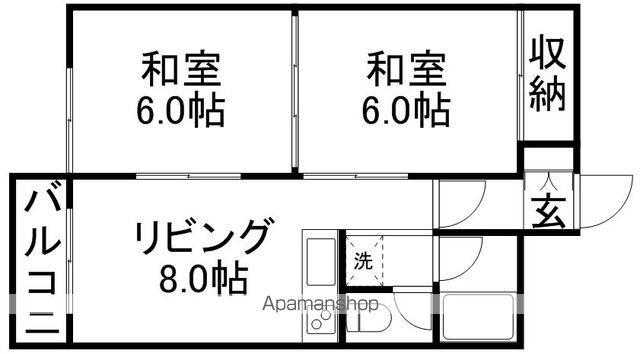 南郷丘ハイツの間取り写真
