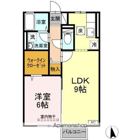 福島市野田町のアパートの間取り