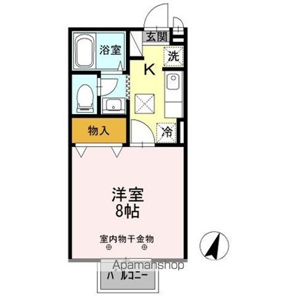 Ｍａｉｓｏｎ　Ｗｅｓｔ（メゾンウエスト）[1K/26.71m2]の間取図