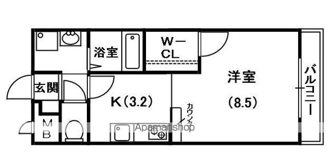 アンプルール フラーリッシュの間取り写真