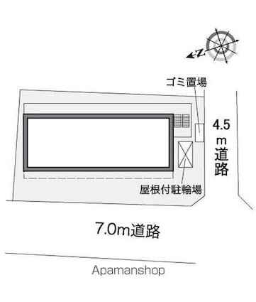 レオパレスアスペン[1K/20.81m2]の配置図