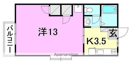 メゾン・ボナール[1K/33.5m2]の間取図
