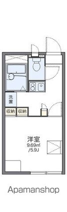 レオパレスアインハウス[1K/20.28m2]の間取図