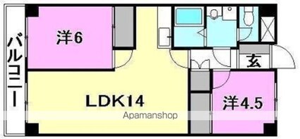 マンション南小坂[2LDK/59.44m2]の間取図