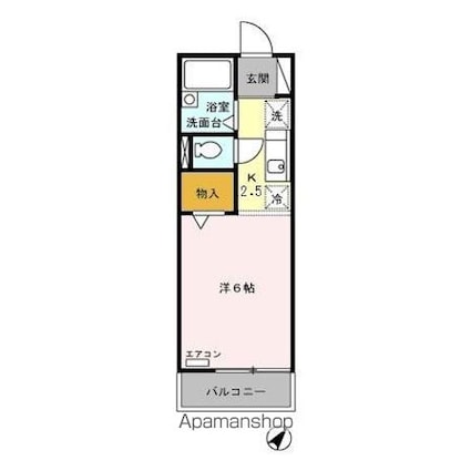 ハーベスト　ＡＢ[1K/20.03m2]の間取図